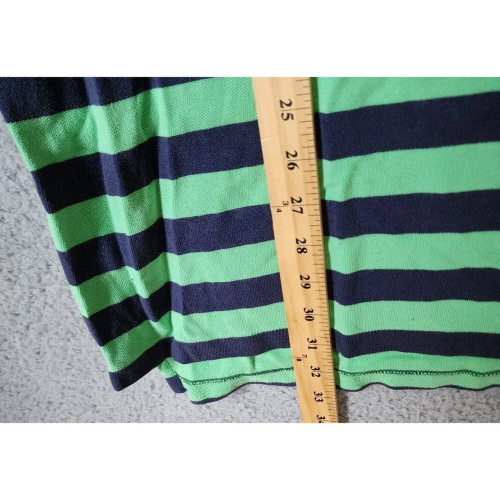 Polo by Ralph Lauren‎ Green & Blue Striped Pony Logo Polo Shirt Size XXL Cotton